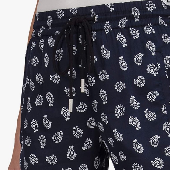 The Kooples Women's Trousers with Navy Bandana Paisley Design - Picture 3 of 4